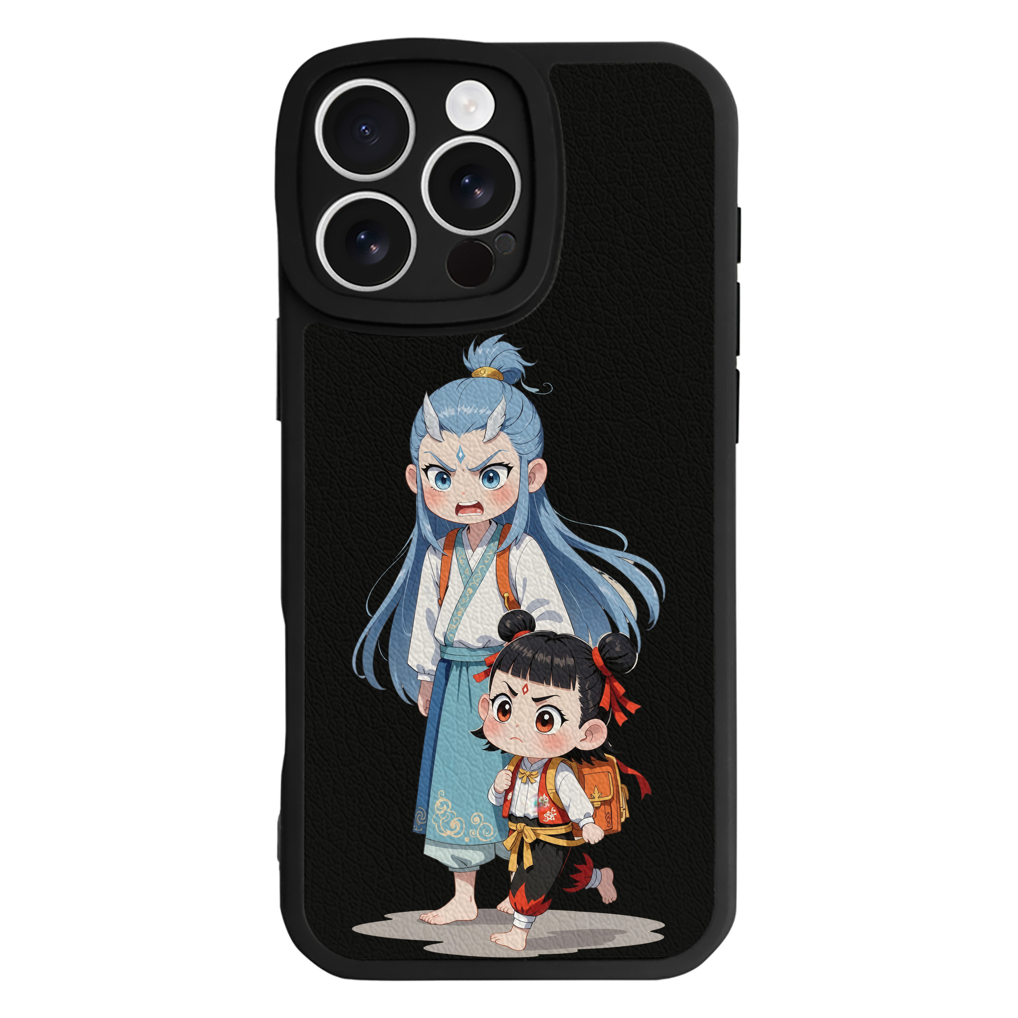 （画像用） Ne Zha 2 ナタ 魔童の大暴れ 【iPhone 16シリーズ対応】シリコンスマホケース（レザー調） 材質：シリコン